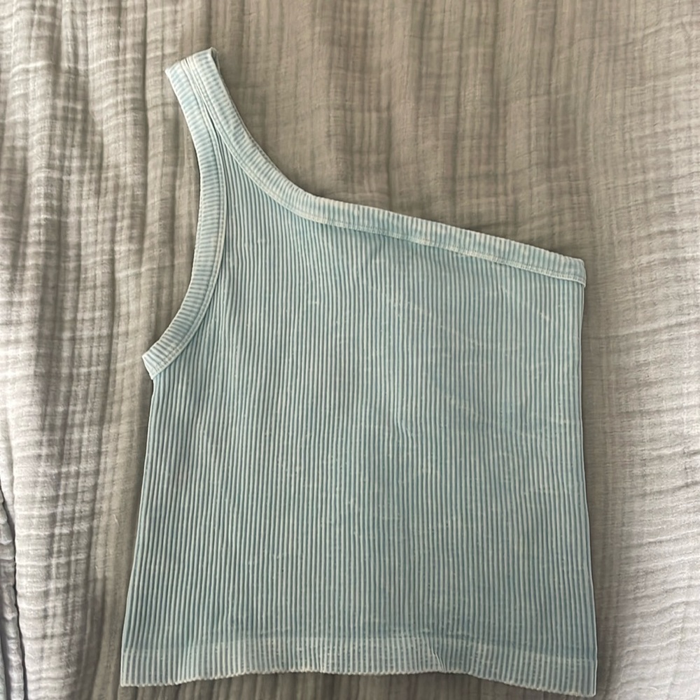 One shoulder stretchy full length top!